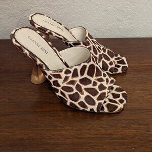 Gianni Bini Genuine Calf Hair Giraffe Print Heels